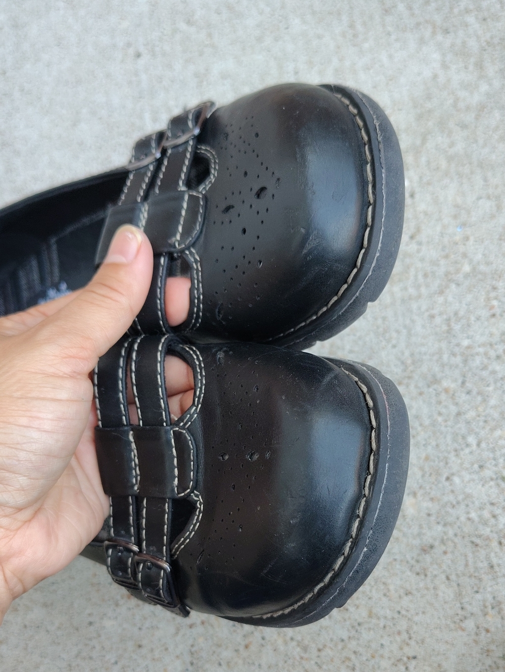 Vintage Self Esteem Plaid Mary Jane Chunky Heel Loafers Size 7.5 Y2K Grunge - Picture 11 of 16